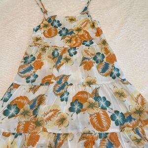 Roxy Orange and Blue Spaghetti Strap Sundress